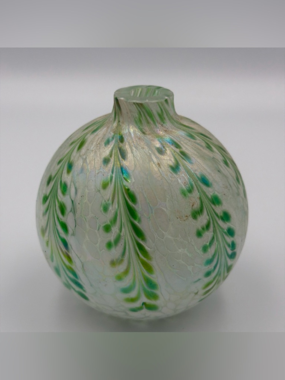 Lamplight Farms Pearl Essence Tabletop Oil Lamp Candle No Wick Blown Glass Ball